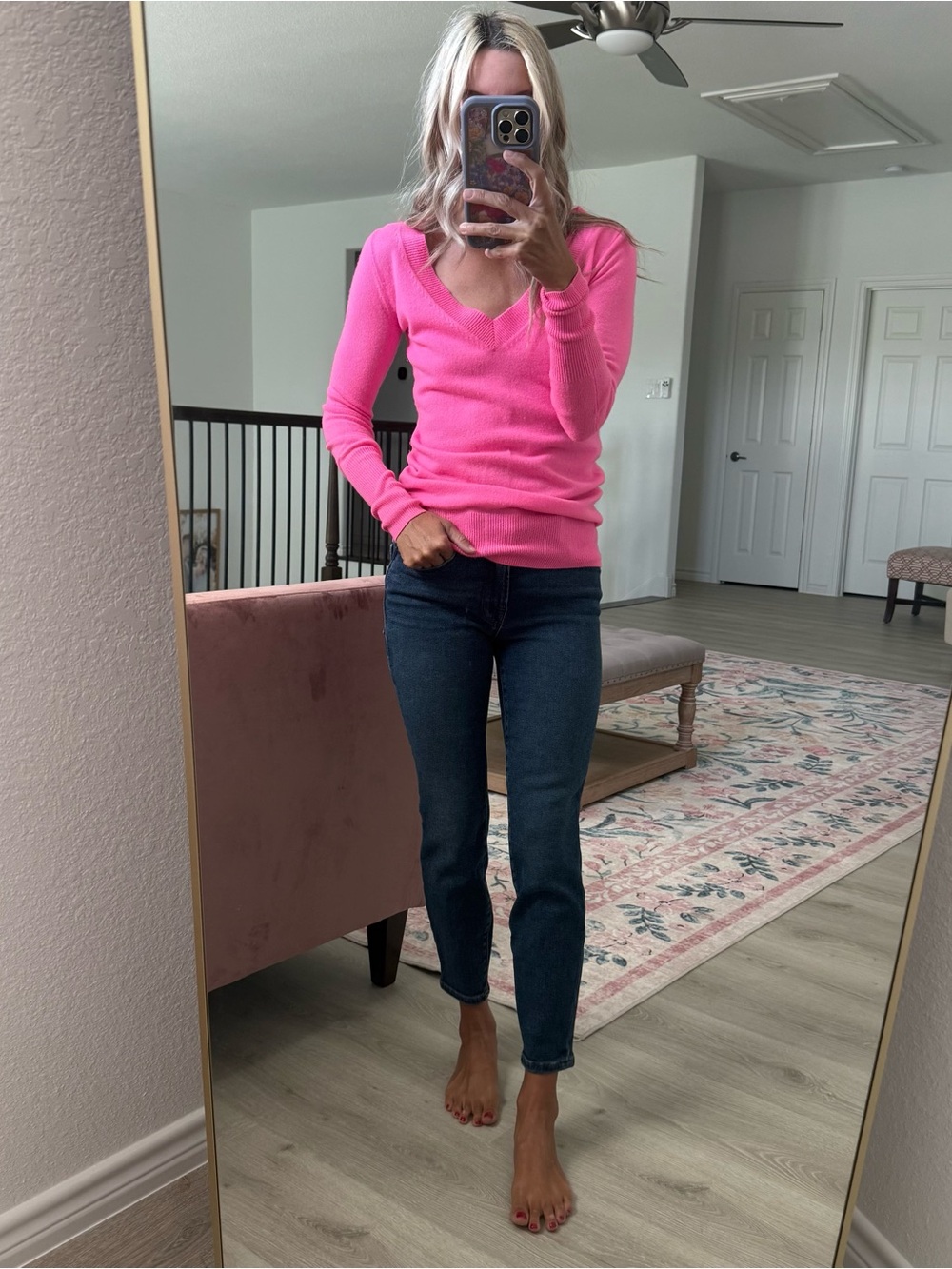 Jcrew  pink 100% Italian cashmere sweater xxs